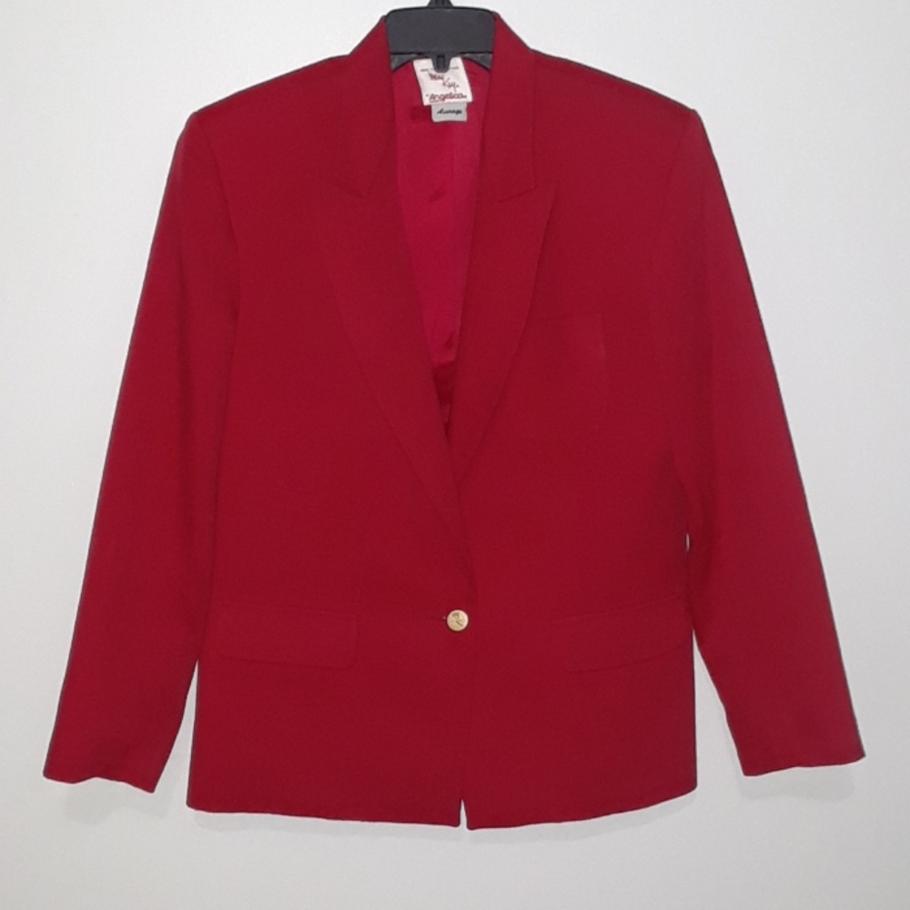 Mary Kay Vintage Red Blazer Size 8